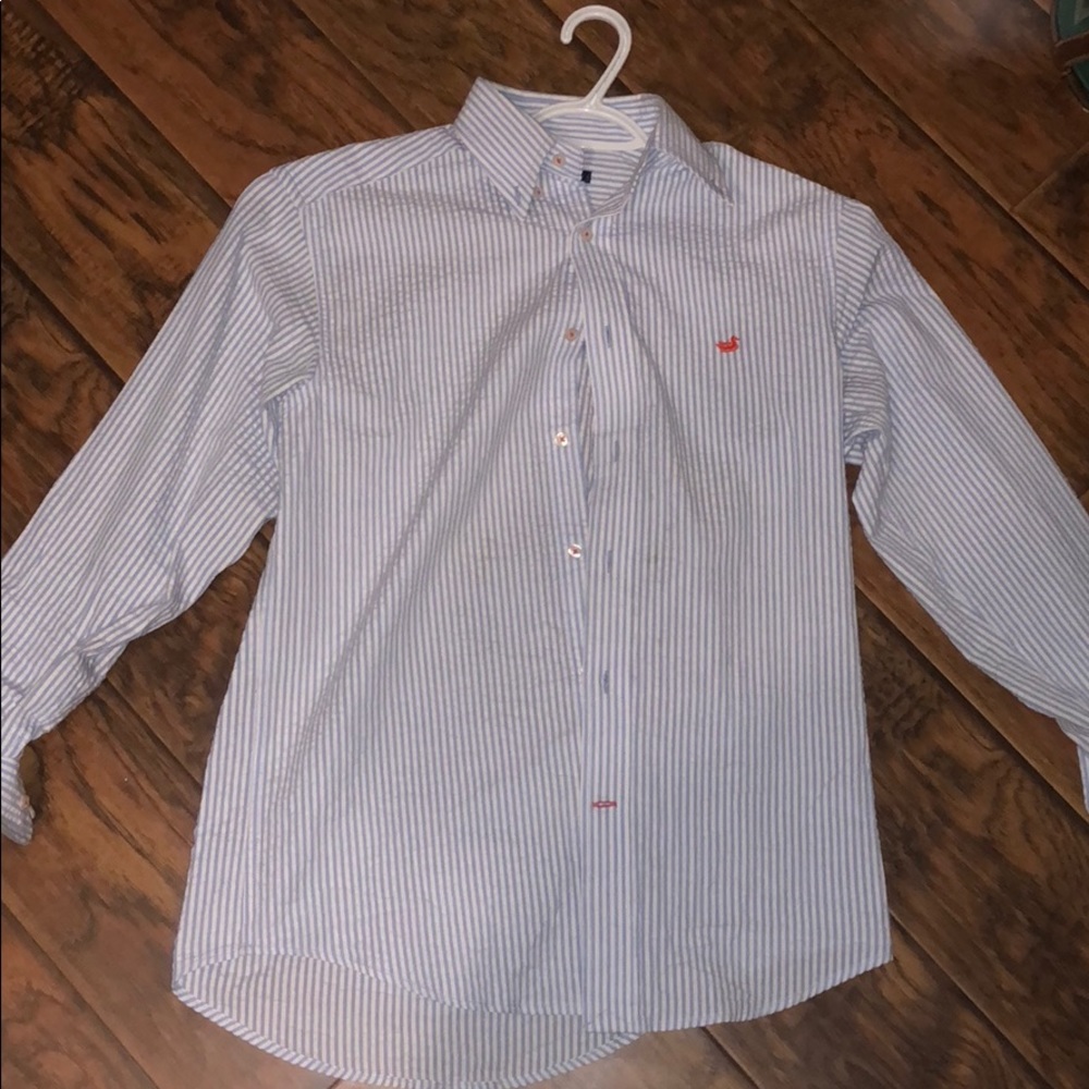 Men’s Seer Sucker Southern Marsh Button UP